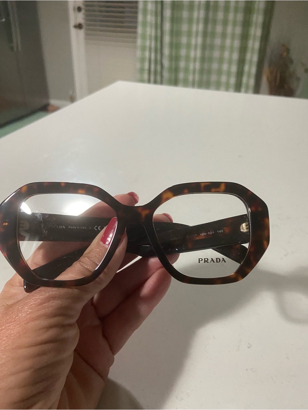 Prada Tortoiseshell Eyeglasses in Dark Brown new without tags
